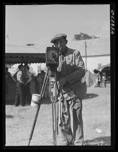 Tintype photographer at the World's Fair. Tunbridge, Vermont