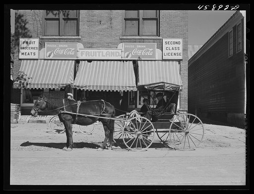 Untitled photo, possibly related to: Enosburg Falls, Vermont. Shopping on a Saturday afternoon