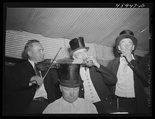 A quartet at an old-fashioned musical given at the "World's Fair" at Tunbridge, Vermont