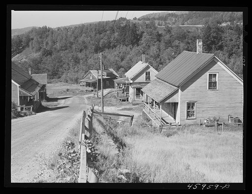 Houses on the outskirts of Montgomery Center, Vermont