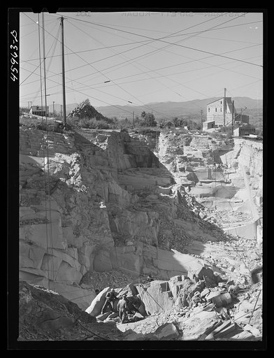 At the Wells-Lemson granite quarry near Barre, Vermont