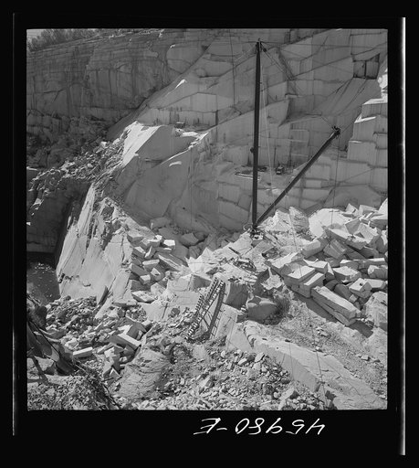At the Whitmore and Morse granite quarry in East Barre, Vermont