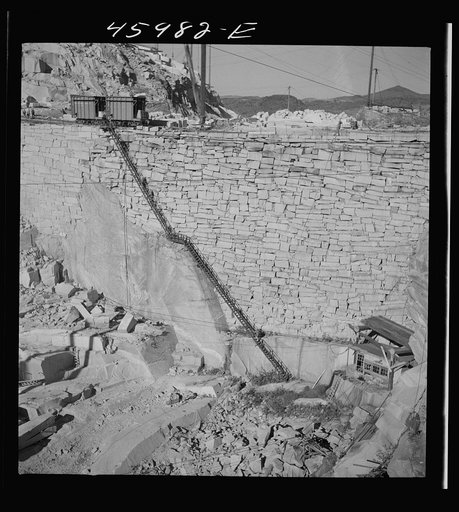 At the Whitmore and Morse granite quarry in East Barre, Vermont