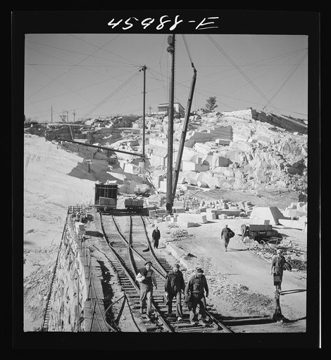 Untitled photo, possibly related to: At the Whitmore and Morse granite quarry in East Barre, Vermont