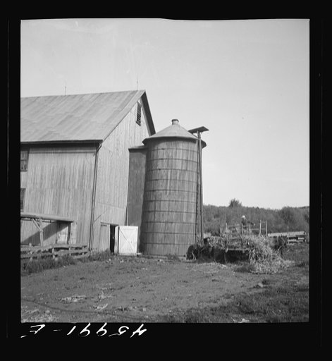 Untitled photo, possibly related to: Filling a silo on a farm