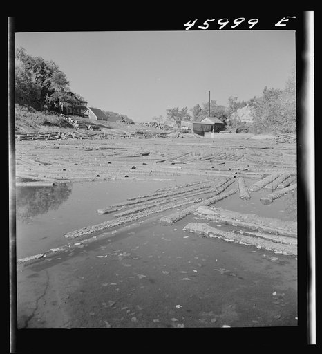 Untitled photo, possibly related to: Lumber mill near Bakersfield, Vermont