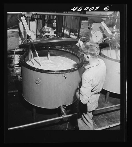Pasteurizing unit for cream at the United Farmers' Cooperative Creamery in Sheldon Springs, Vermont