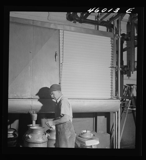 Cooling unit for cream at the United Farmers' Cooperative Creamery in Sheldon Springs, Vermont