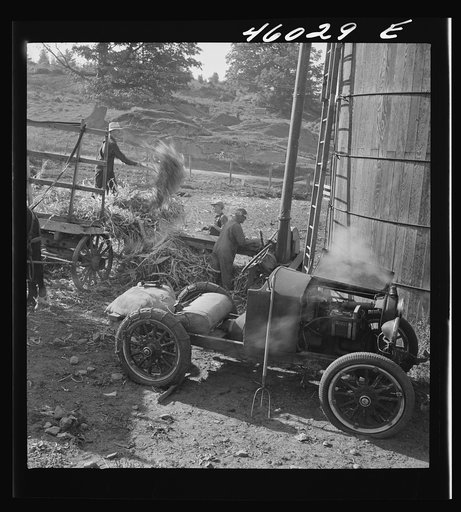 Untitled photo, possibly related to: Filling a silo on a farm