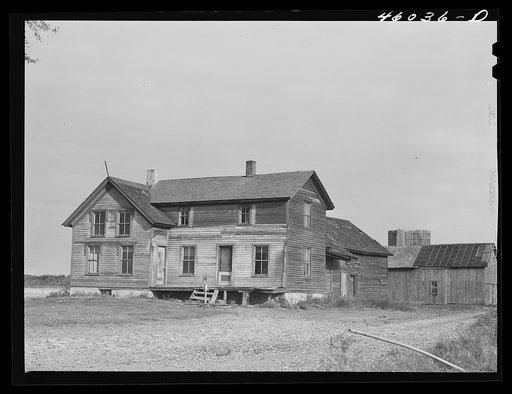 Abandoned house near what was Lewisburg, New York in the Pine Camp expansion area, near Watertown, New York