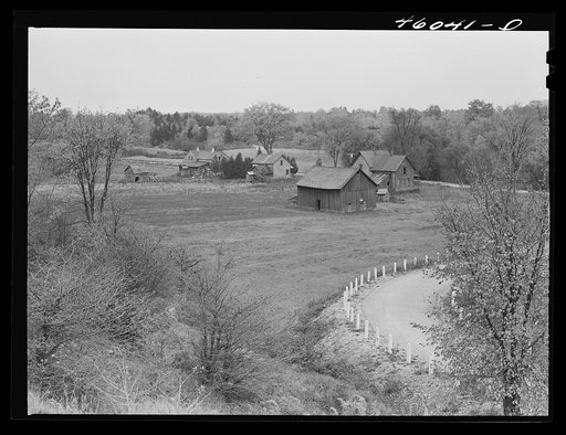 Abandoned farm house in the village of Lewisburg, New York. The village is in the Pine Camp expansion area and is now completely deserted