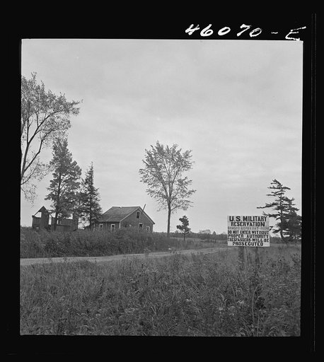 Abandoned house in the artillery range in the Pine Camp area, near Watertown, New York