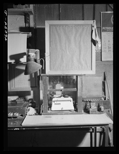 Untitled photo, possibly related to: Testing the pulp at the Mississquoi Corporation paper mill in Sheldon Springs, Vermont