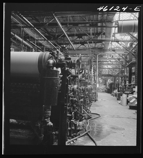 In the Missiquoi Corporation paper mill. Sheldon Springs, Vermont