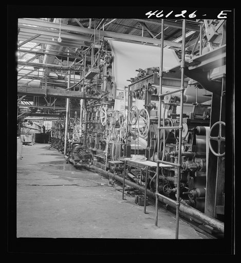 In the Mississquoi Corporation paper mill. Sheldon Springs, Vermont