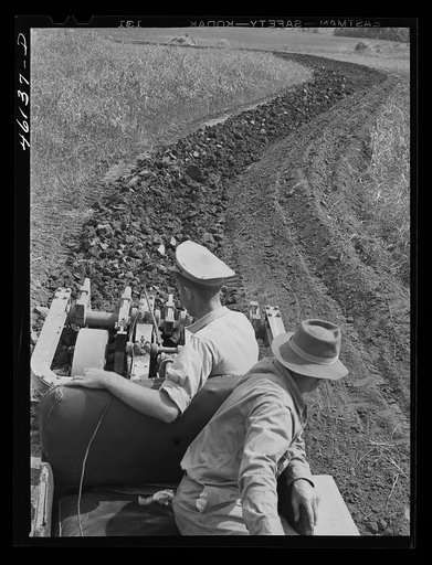 Untitled photo, possibly related to: Greensboro, Greene County, Georgia. Terracing a farm