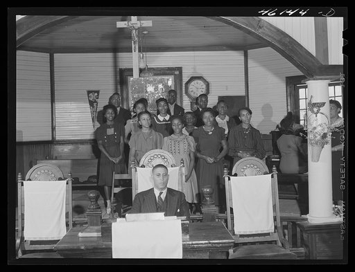 Woodville, Greene County, Georgia. Church service in the Negro church