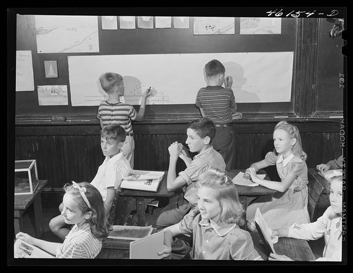 Siloam, Greene County, Georgia. Classroom in the school