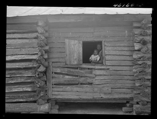 Untitled photo, possibly related to: Woodville, Greene County, Georgia. Section of a house built in the 1830s by the grandfather of Mr. Wade Durham, of Woodville. The house is now occupied by a Negro family