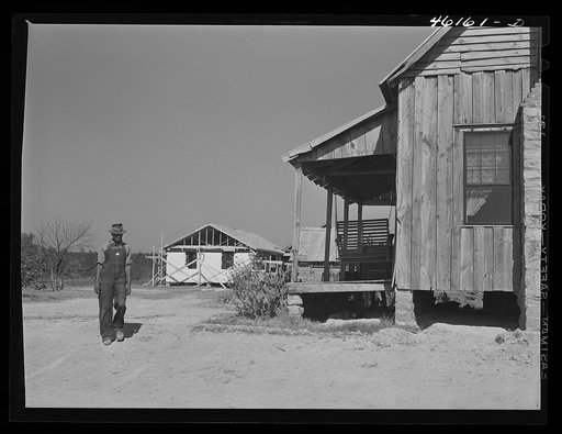 Meadowcreast community, Greene County, Georgia (vicinity). One of the new homes being built by Greene County Inc. to replace some of the old homes