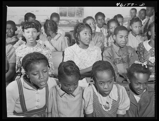 Untitled photo, possibly related to: Siloam, Greene County, Georgia. Singing class in a Negro school