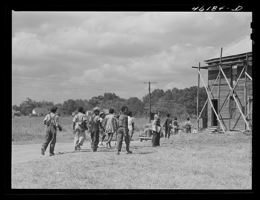 Greensboro, Greene County, Georgia. Negro children going home from school