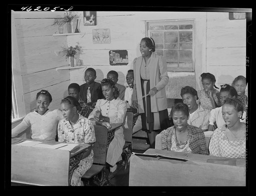 Siloam, Greene County, Georgia. Singing class in a Negro School