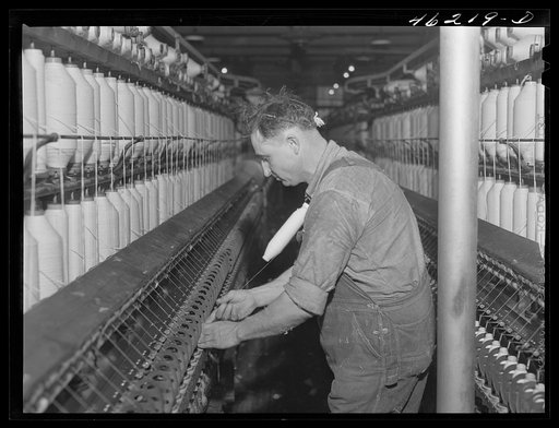 Untitled photo, possibly related to: Greensboro, Georgia. In the Mary-Leila cotton mill