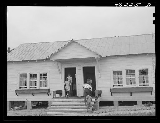 Untitled photo, possibly related to: Mosquito Crossing, Greene County, Georgia. The new Negro school