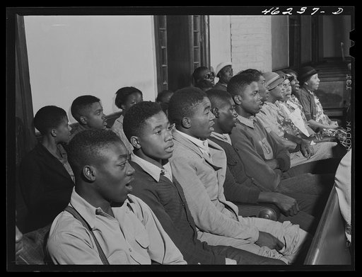Untitled photo, possibly related to: Union Point, Greene County, Georgia. Community sing in the Negro church