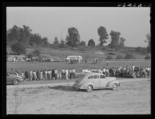 Untitled photo, possibly related to: Greensboro, Greene County, Georgia. The high school football team in a game