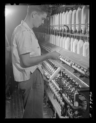 Untitled photo, possibly related to: Greensboro, Greene County, Georgia. In the Mary-Leila cotton mill
