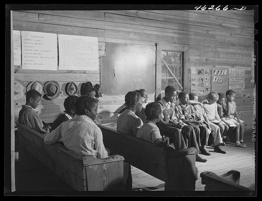 Untitled photo, possibly related to: Veazy, Greene County, Georgia. The one-teacher Negro school, south of Greensboro