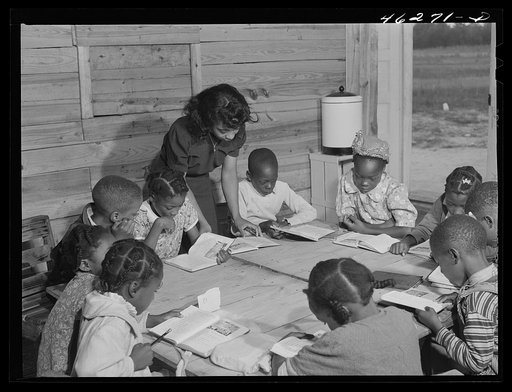 Untitled photo, possibly related to: Mosquito Crossing, Greene County, Georgia. The new school for Negro children