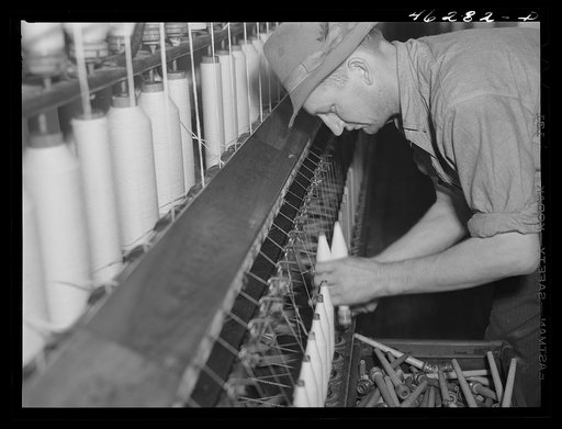 Untitled photo, possibly related to: Greensboro, Greene County, Georgia. In the Mary-Leila cotton mill