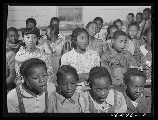 Siloam, Greene County, Georgia. Singing class in the Negro school