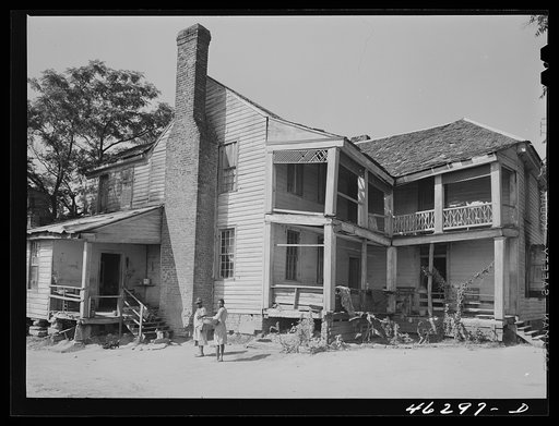 Untitled photo, possibly related to: Greensboro, Greene County, Georgia (vicinity). The old Branch home, on the Athens road, now occupied by a Negro family