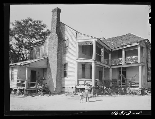 Untitled photo, possibly related to: Greensboro, Greene County, Georgia (vicinity). The old Branch home, on the Athens road, now occupied by a Negro family