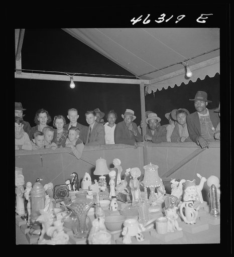 Untitled photo, possibly related to: Greensboro, Georgia. The Greene County fair in the evening