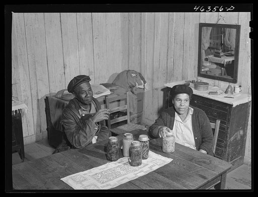 Mr. John Armour and his wife, FSA (Farm Security Administration) clients, Meadow Crest community, Greene County, Georgia