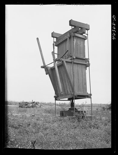 An old cotton pressing machine on a farm near Greensboro, Greene County, Georgia