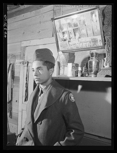 Untitled photo, possibly related to: One of the sons of Edgar Jones, FSA (Farm Security Administration) client in Woodville, Greene County, Georgia. He works at the Civilian Conservation Corps camp