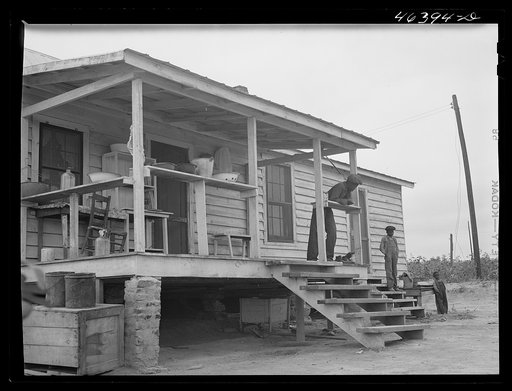 The Rhodes house, which is being repaired with the help of the FSA (Farm Security Administration) in the Mount Pleasant community, Greene County, Georgia