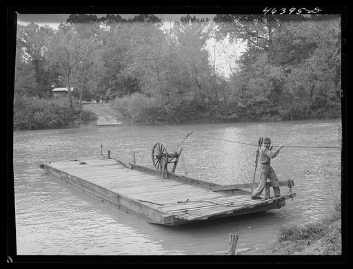 Untitled photo, possibly related to: Parks Ferry across the Oconee River is still running, Greene County, Georgia