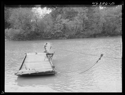 Untitled photo, possibly related to: Parks Ferry across the Oconee River is still running, Greene County, Georgia