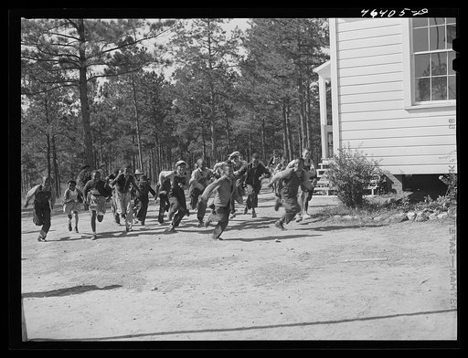 Untitled photo, possibly related to: Boyd Jones coming to school at the Alexander community center, Greene County, Georgia