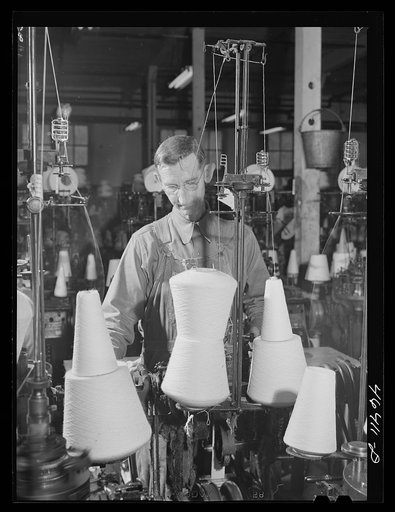 In the textile mill in Union Point, Greene County, Georgia