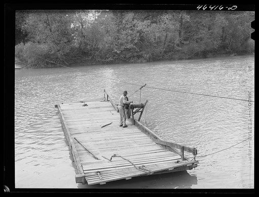 Untitled photo, possibly related to: Parks Ferry across the Oconee River is still running, Greene County, Georgia