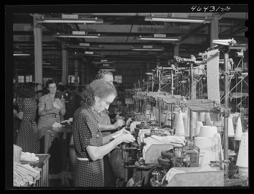In the textile mill in Union Point, Greene County, Georgia