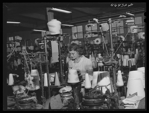 In the textile mill in Union Point Greene County, Georgia